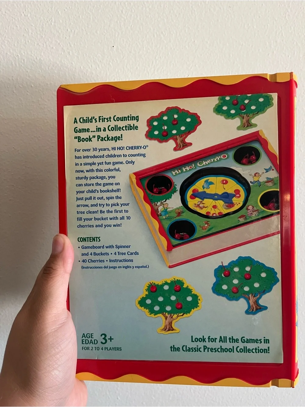 1992 Hi-Ho Cherry-O travel Game Book Style Travel Case